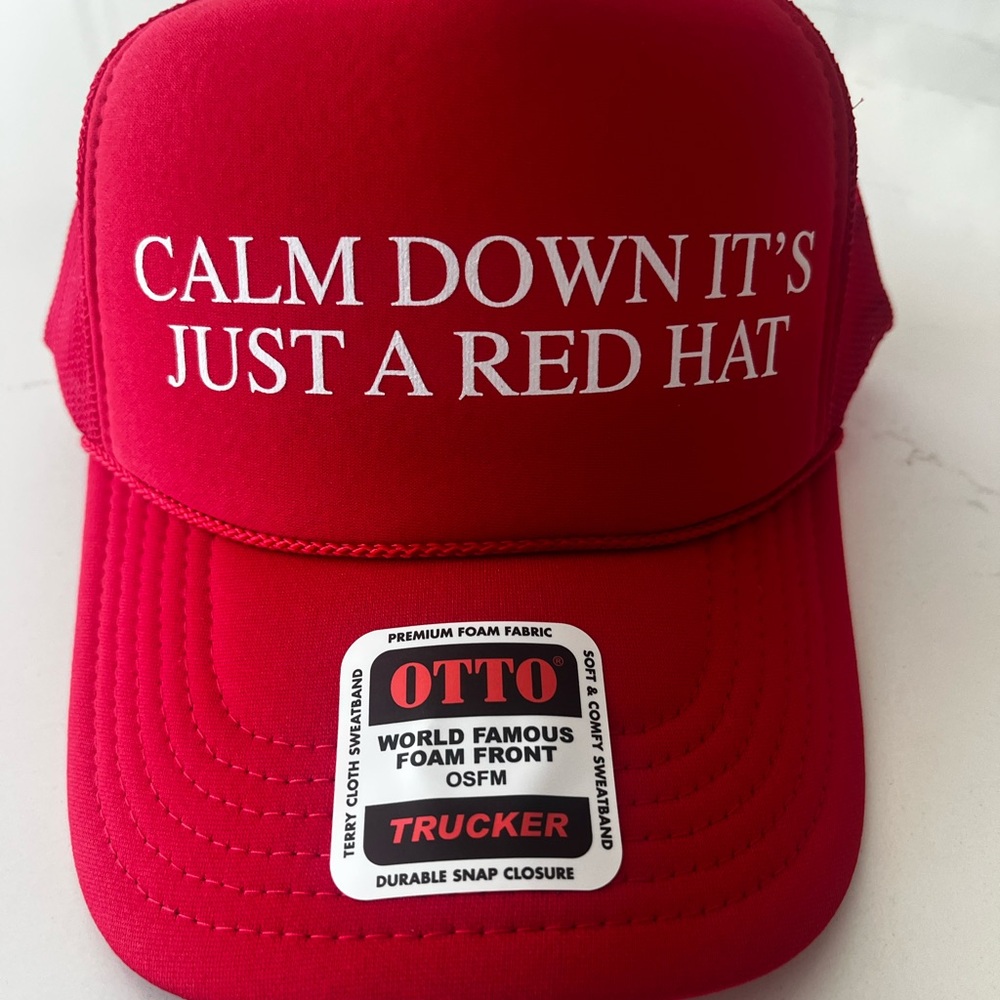 OTTO Bold Red Cap with White Text